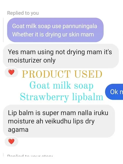 My Goat Milk soap is designed to be moisturizing, not drying. It's great to get confirmation from a customer that it's working exactly as intended, leaving their skin feeling hydrated.
