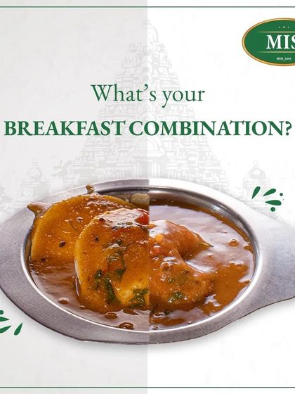 Which do you prefer to dip in sambar, a soft idli or a crispy vada? It's a delicious choice either way.