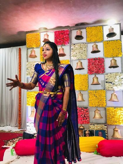 A candid moment of my bride interacting with her guests. The makeup is designed to look great from all angles and last throughout the event.