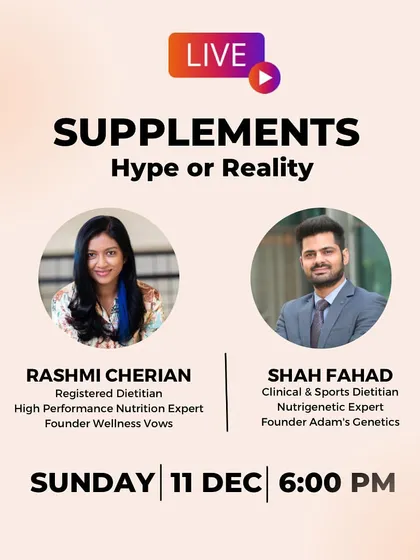 Join me for a live session where we discuss supplements, separating the hype from the reality. I'll answer your questions on creatine, collagen, and other popular supplements to help you make informed decisions.