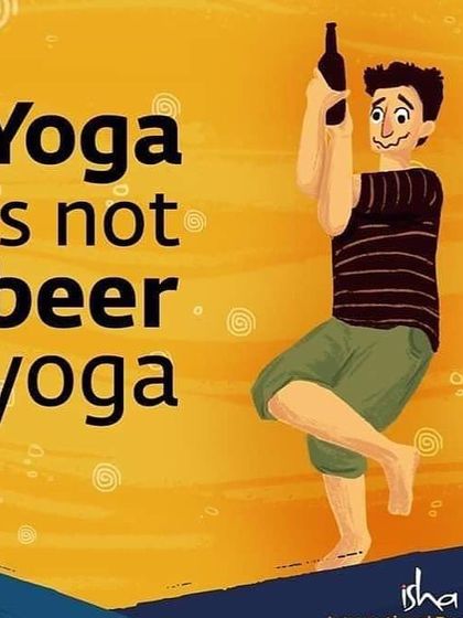 We often clarify misconceptions about what yoga is. This graphic addresses a modern trend, reminding us that yoga means "union." It is an intimate process of aligning with the cosmic geometry, where there is no room for external substances like alcohol.