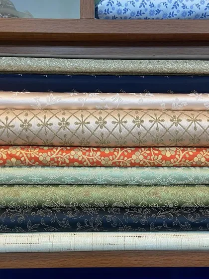 A look at my curated collection of brocade and jacquard fabrics, ideal for creating designer sherwanis, kurtas, and Indo-Western blazers for any celebration.