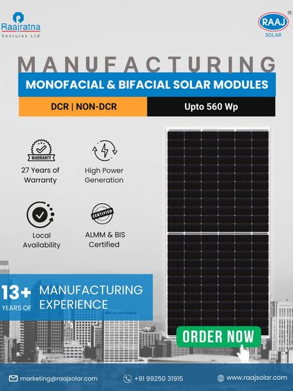 Raaj Solar - Residential & Commercial Solar Solutions Our Advanced Solar Technology photo 20