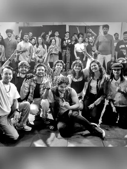 A group photo with all the wonderful artists and the amazing audience after a successful run of "The Indie Lab." Curating this show and sharing a stage with such talent was a joy.