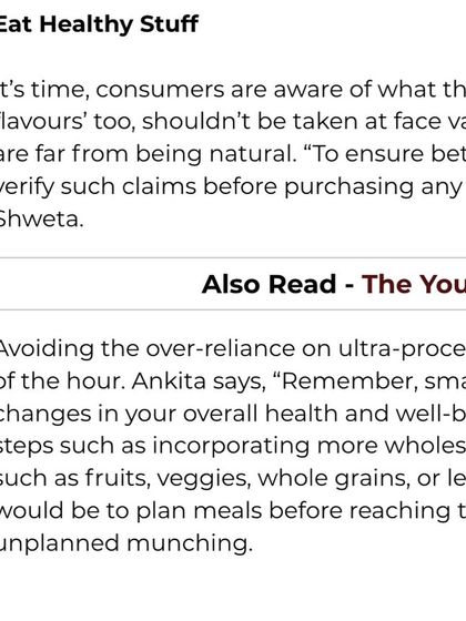As quoted in the Deccan Chronicle, I always remind people that small changes make a big difference. Incorporating more wholesome foods is a key step in avoiding over-reliance on processed items.