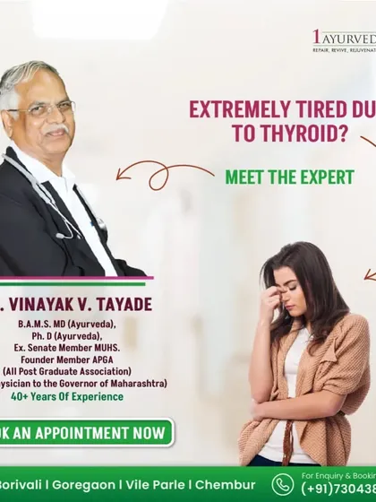 Hormonal imbalances, particularly from thyroid issues, are a common cause of unexplained weight gain and fatigue. Dr. Vinayak Tayade specializes in creating Ayurvedic treatment plans to manage thyroid health and restore your energy levels naturally.