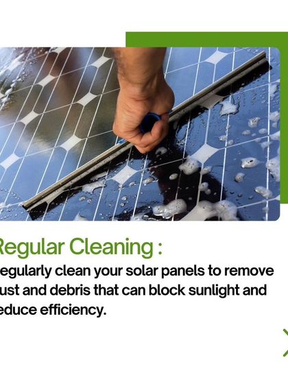 Tip 1 for solar maintenance: Regular cleaning. Removing dust and debris that block sunlight is the easiest way to keep efficiency high.