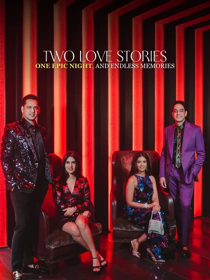Two love stories, one epic night, and endless memories. We brought two couples together for a joint youngsters' party, creating a shared celebration that was double the fun and double the love.