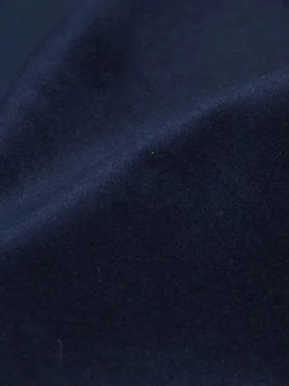 A swatch of deep navy cashmere blend, an incredibly soft and luxurious option for a premium blazer or overcoat.
