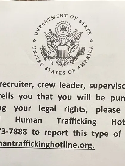 This pamphlet from the U.S. Department of State provides critical information. It states that you cannot be punished for exercising your legal rights and gives you a hotline to report abuse.