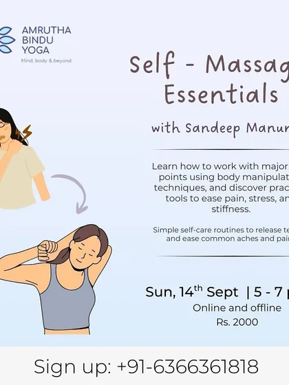 For those who want to learn how to help themselves, I offer a "Self-Massage Essentials" workshop. This is a practical, hands-on session where you learn to identify your own pain points and use effective body manipulation techniques to relieve common aches, stress, and stiffness.
