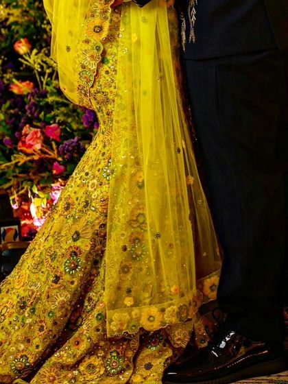 More images from engagement ceremonies and pre wedding shoots. This collection showcases a wide range of styles and color palettes, from playful and romantic to bold and regal, all custom designed for the couple's celebration.