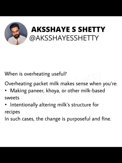 Pasteurised milk is already safe to drink. Overheating it can destroy heat-sensitive vitamins and lower its protein quality. Gently warming it is enough to preserve its maximum nutritional value.