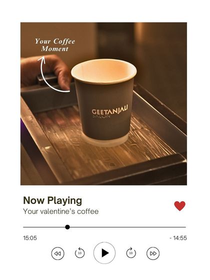 Now playing: your Valentine's coffee moment. Every great pamper session starts with a great cup of coffee. It's a small detail that makes the whole experience feel special.