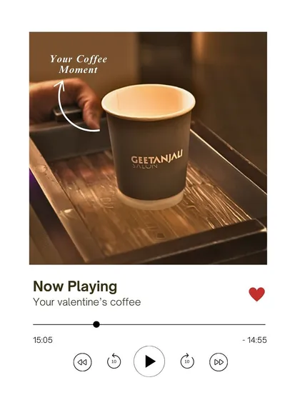 Now playing: your Valentine's coffee moment. Every great pamper session starts with a great cup of coffee. It's a small detail that makes the whole experience feel special.