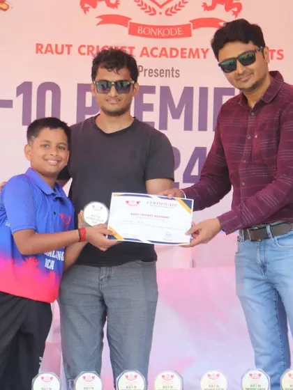 Celebrating another player from the Royal Challengers RCA team.