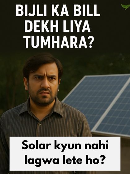 Bijli ka bill dekh ke tension ho gayi? Solar kyu nahi lagwa lete ho? It's the simplest solution to a common problem.