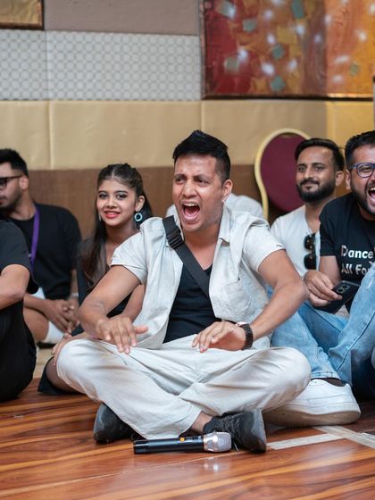 A candid moment of pure joy from our instructor during a certification course. This passion for dance is what we bring to every single class.