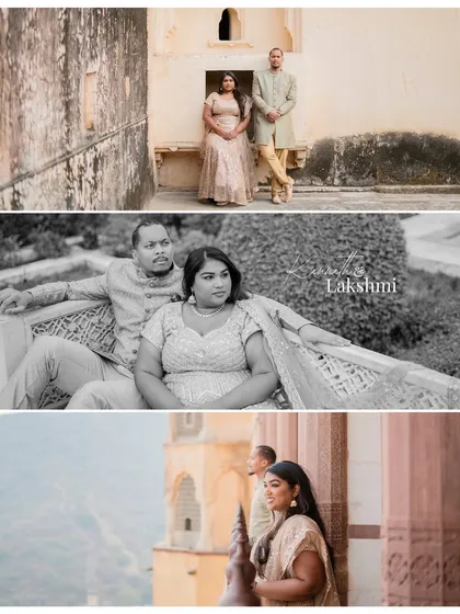 A mix of color and black-and-white photos from Kenneth and Lakshmi's shoot, showing the versatility of the location and our photography style.