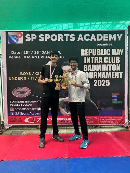 Two more finalists from the Republic Day tournament, proud of their performance.