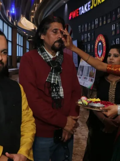 A traditional welcome for our Chief Guest, Padma Shri Jai Prakash Lakhiwal Ji.