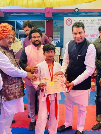 Harsh receiving his gold medal at the inter-school championship. This is how we build champions, one competition at a time.