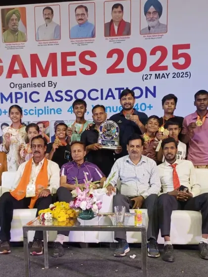 A proud moment for Team ASHA at the Delhi Games 2025. Our students stand with their medals and the team trophy, a testament to their collective effort and spirit.