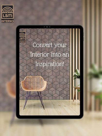 A conceptual image showing how a geometric 3D wall panel can turn a simple interior into an inspiration. Let us help you find the perfect finish to make your walls stand out.