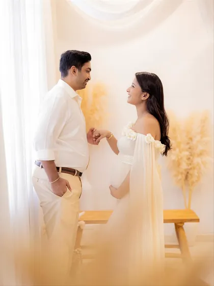 A playful, loving glance between the couple. I guide my clients into poses that feel natural and reflect their unique relationship.