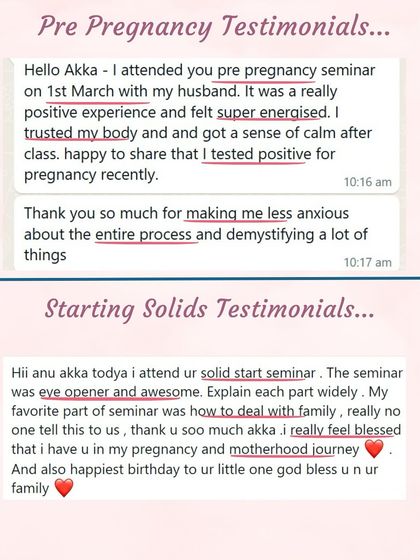 It's wonderful to see students feeling super energized after my pre-pregnancy seminar and getting their positive test results soon after.