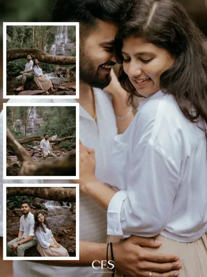 This photo story captures the smiles and laughter shared between the couple during their waterfall shoot. It highlights the genuine, happy moments that happen during our sessions.