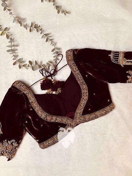 Blouse House by Mahitha Prasad - Custom Blouse Design & Embroidery The Velvet & Brocade Collection: A Royal Affair photo 9