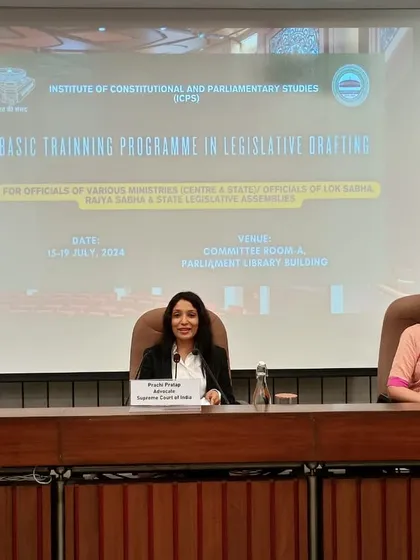 Seated on the panel during a training program on legislative drafting at the Institute of Constitutional and Parliamentary Studies (ICPS). My session focused on the Evidence Act and Criminal Procedure Code for officials from various ministries and legislative bodies.