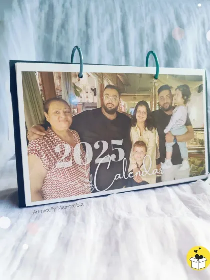 The cover page of a personalized 2025 family calendar. This is the first thing you see, setting the tone for a year of beautiful memories.