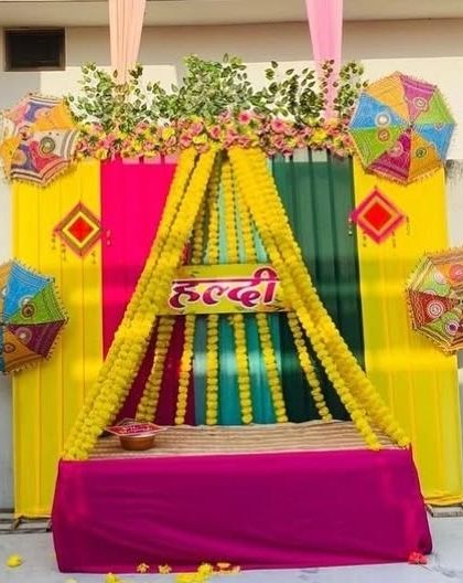Shanaya Decorations - All-Inclusive Ceremony Packages (Haldi & Mehendi) Haldi Ceremony Backdrops photo 11