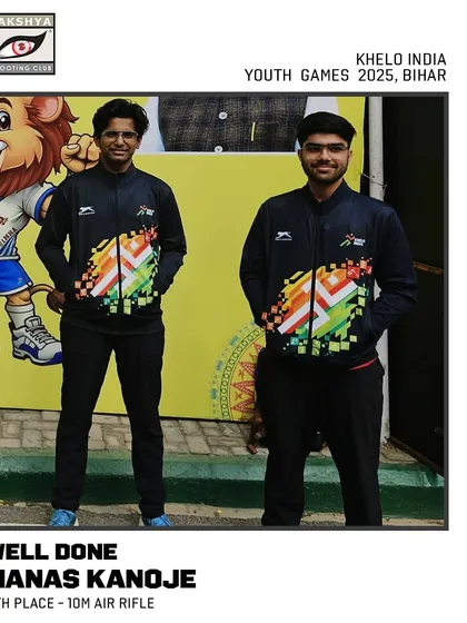 Our shooters Parth Mane and Manas Kanoje at the Khelo India Youth Games 2025 in Bihar.