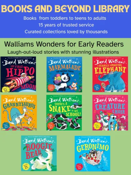 Get ready for laughter and learning with David Walliams' early readers. These laugh-out-loud stories, like "The First Hippo on the Moon," are filled with humor and bold illustrations, making them perfect for children just beginning their reading journey.