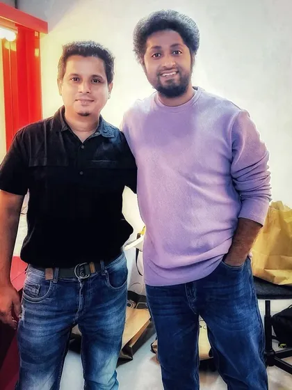 It was great working with the hilarious and talented Dhyan Sreenivasan. For this shoot, I provided professional grooming to create a sharp and polished look for the camera.
