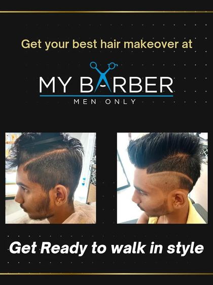 Ready to walk in style? This hair makeover features a creative design line and a high fade, showing how we can deliver both classic and edgy looks.