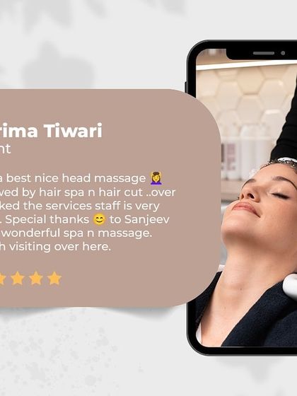 This client enjoyed a relaxing hair spa and haircut. We love providing a full pampering experience.