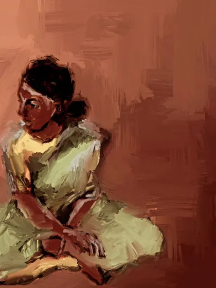 A digital painting created with messy oil brushes on Procreate. It gives me the feeling of oil painting without the mess. Digital prints are available.