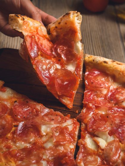 Truffle and Salami are pure pizza magic. This pizza is a luxury in every bite.