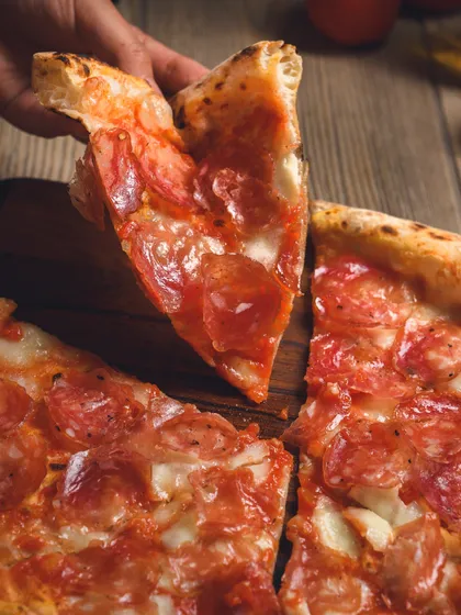Truffle and Salami are pure pizza magic. This pizza is a luxury in every bite.