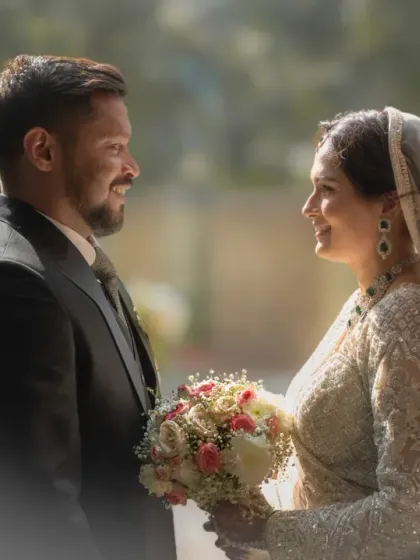 Using the beautiful morning light to create a soft, romantic feel for this wedding portrait. It's these intimate, candid moments between a couple that truly tell their story.