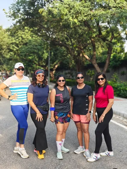 A group of our amazing women runners celebrating a captain's birthday. The camaraderie and support in our group are second to none.