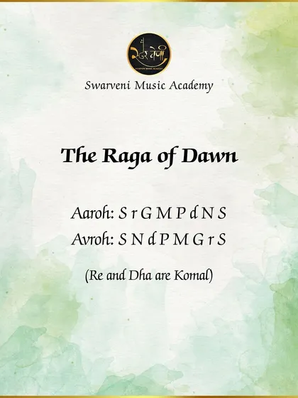 Understanding the structure of a raga is the first step. Here are the ascending (Aaroh) and descending (Avroh) scales of Raag Bhairav, noting the 'komal' or flat notes that give it its unique character.