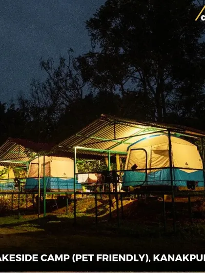 This pet-friendly lakeside camp in Kanakpura is one of my most popular quick escapes from Bangalore. The elevated tents keep you comfortable while letting you enjoy the serene waterfront views.