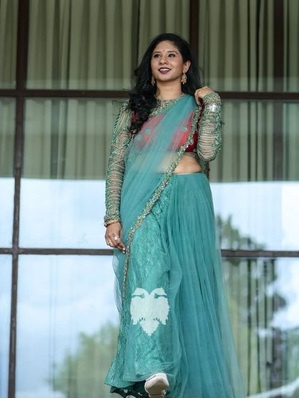 Blouse House by Mahitha Prasad - Custom Blouse Design & Embroidery Reception & Sangeet Glamour photo 23