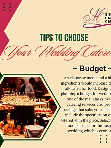 I aim to be a partner to my clients, offering my expertise to help you succeed. This graphic provides valuable tips on budgeting for wedding food, showcasing my deep industry knowledge and commitment to your success.