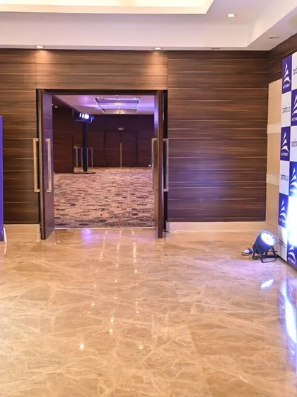 The entrance to our 'Udgosh 2.0' event in Jaipur, welcoming over 200 farmers, dealers, and agricultural leaders to discuss the future of smart irrigation.